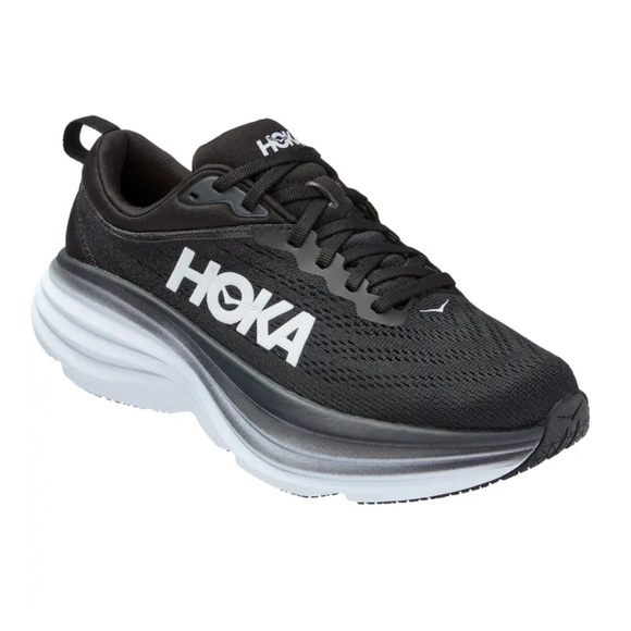 Hoka Shoes - - HOKA BONDI  8 Running black/white Shoe women size 10.5